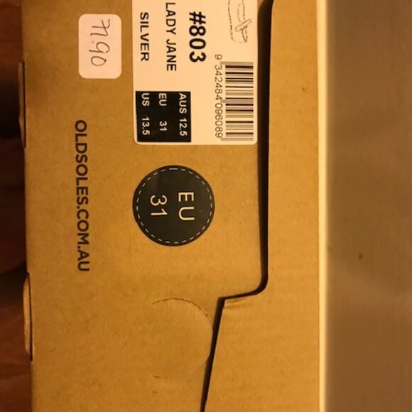 Old Soles Lady Jane Girls Shoes Size 13 US/31 EU- Silver - Picture 5 of 5